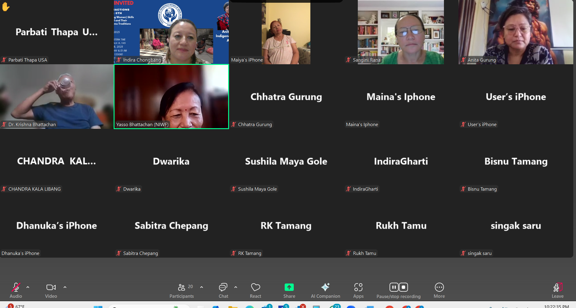 FIWNA Successfully Conducts 6th Virtual Interaction on Gurung Women's Wool Weaving Skills and Cultural Significance